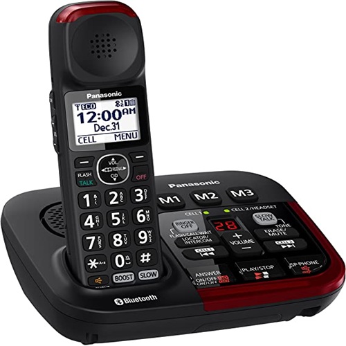Panasonic Link2Cell Bluetooth Cordless Phone Black