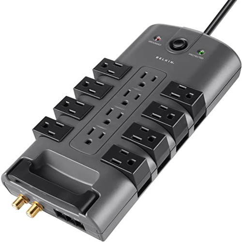 Belkin 12-Outlet Pivot-Plug Surge Protector Power Strip